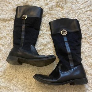 Tommy Hilfiger Black Riding Boots